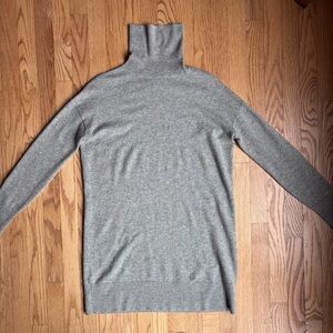 Everlane Cashmere Turtleneck Sweater Dress Gray Small